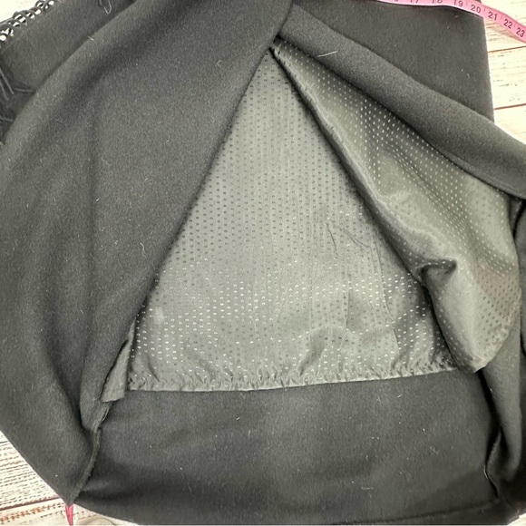 Vintage Woolrich Women’s size 8 Black 100% Wool Fringe Wrap Midi Lined Skirt - Picture 13 of 13